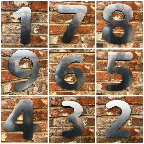 Galvanized Steel House Numbers 